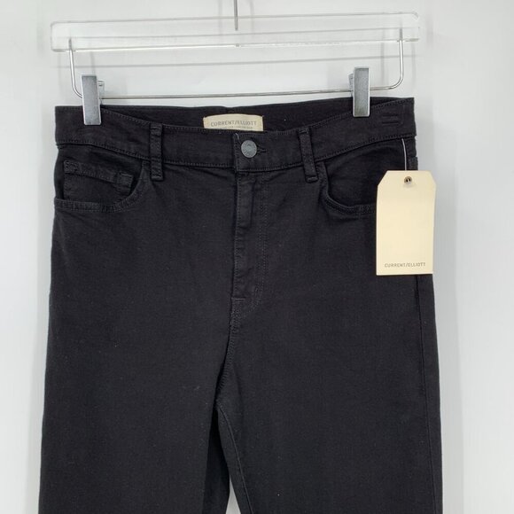Current Elliott Soulmate jeans black denim stretch slim straight leg new 27 - Picture 3 of 6